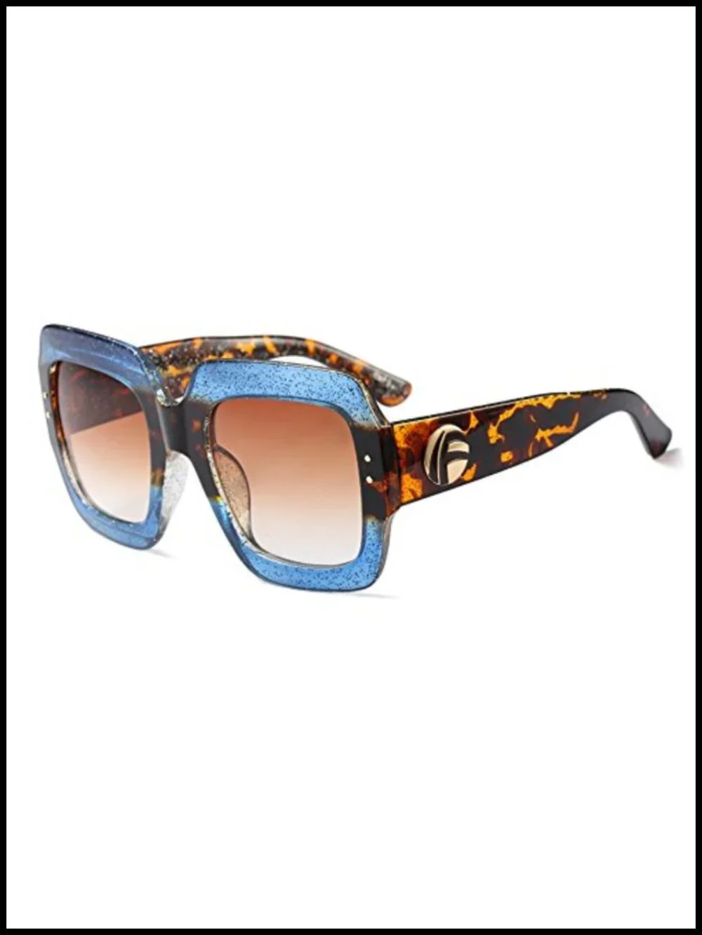 Oversized Retro Square Sunglasses Vintage Inspired Shades Non-Polarized UV